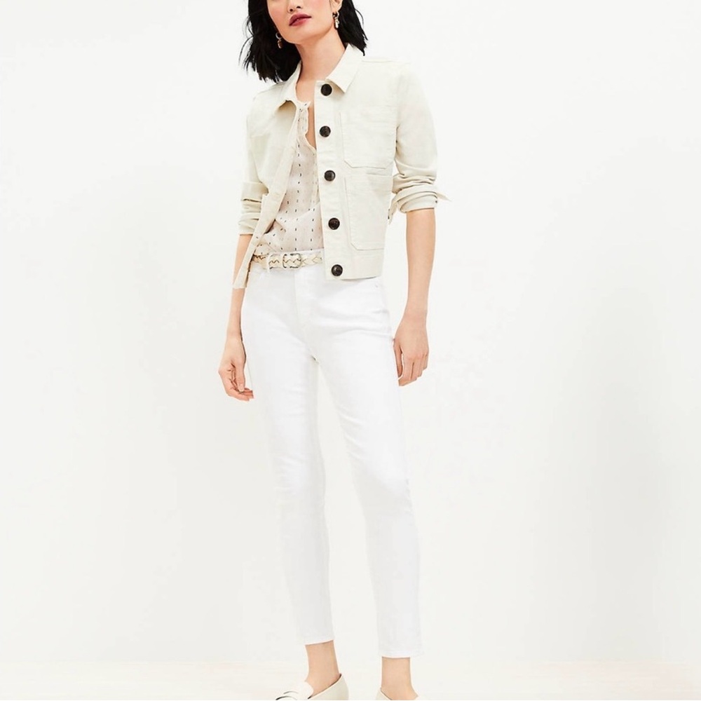 Loft Skinny White Jeans